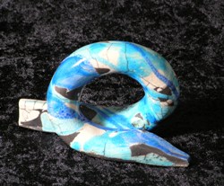 kleine slang raku gestookt 10 cm hoog €55